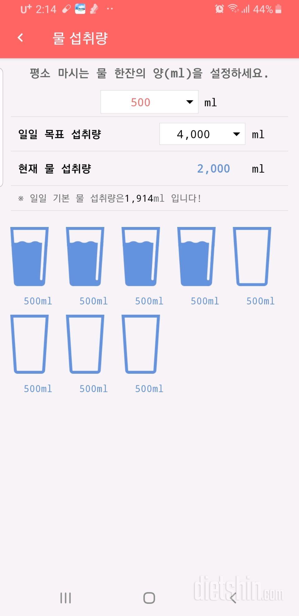 30일 하루 2L 물마시기 62일차 성공!