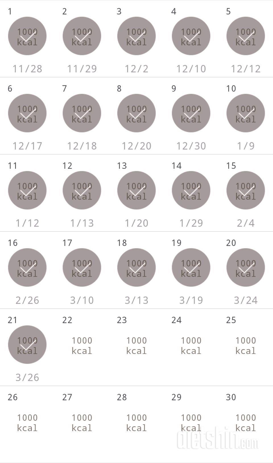 30일 1,000kcal 식단 51일차 성공!