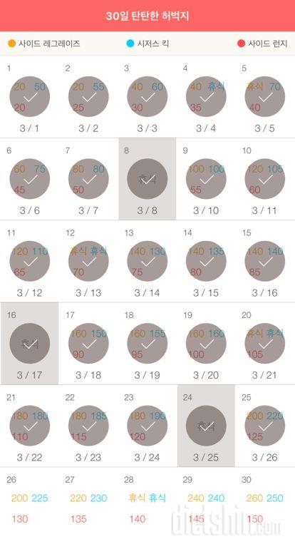 30일 탄탄한 허벅지 25일차 성공!