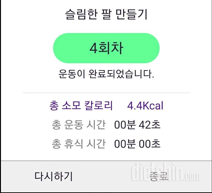 30일 슬림한 팔 4일차 성공!