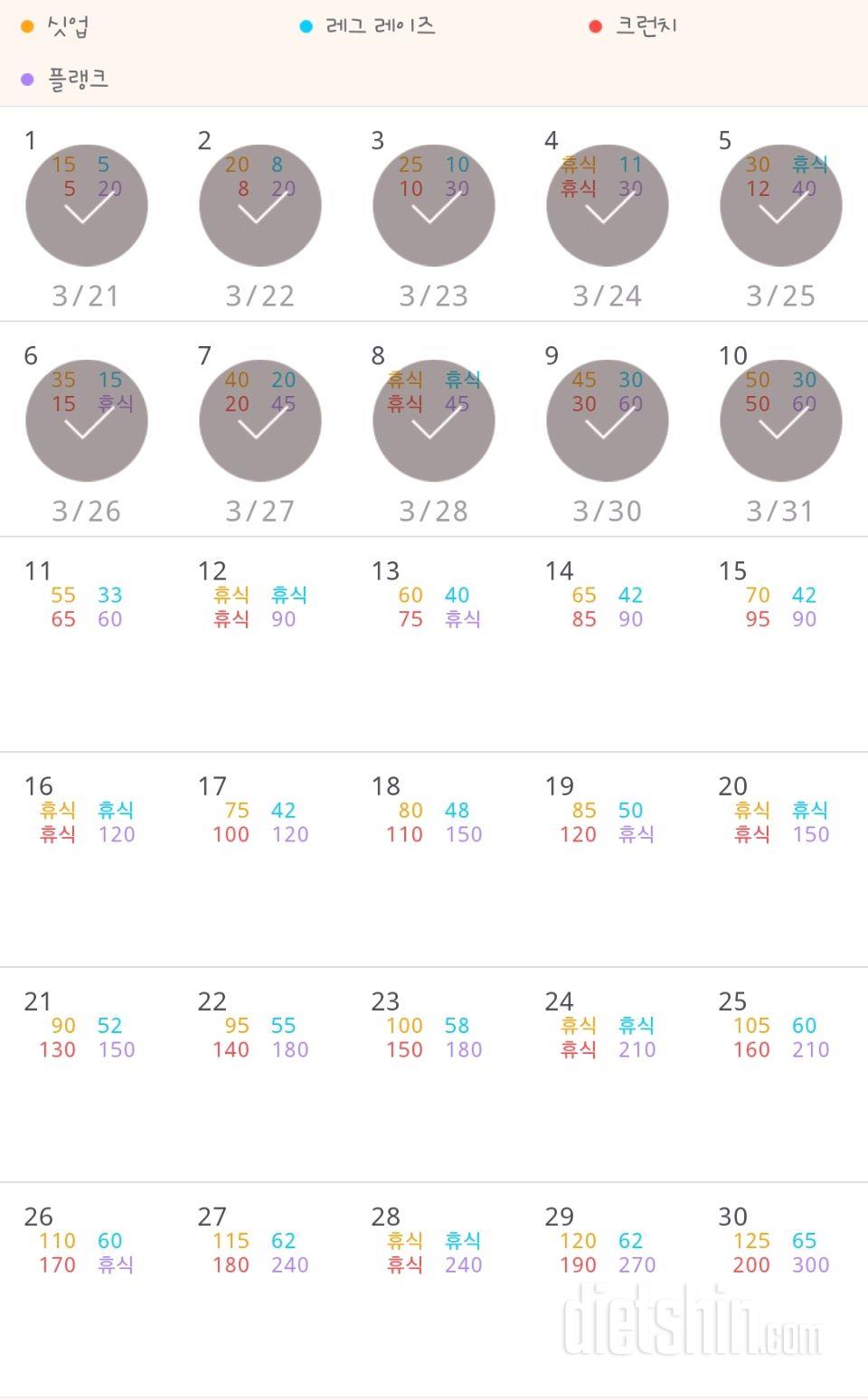 30일 복근 만들기 10일차 성공!