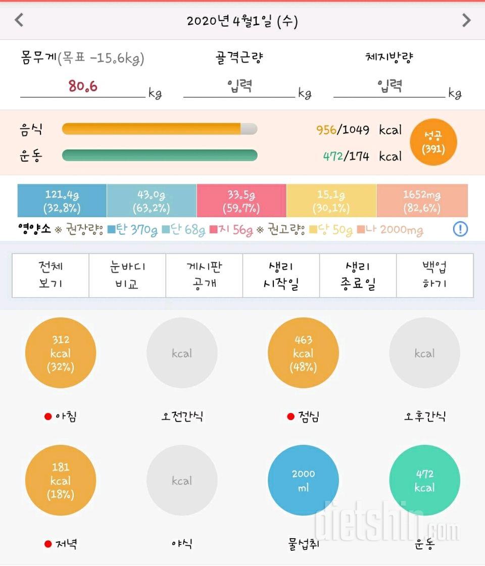 30일 1,000kcal 식단 39일차 성공!