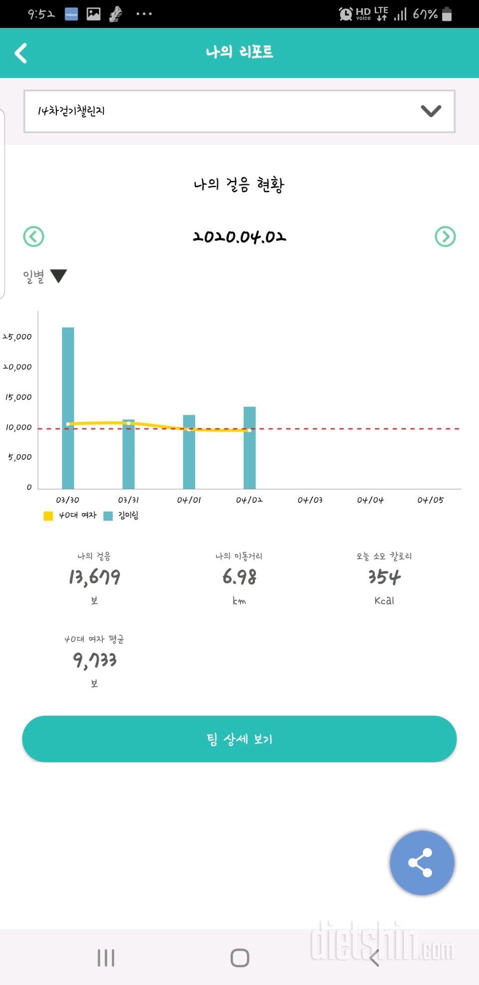 30일 만보 걷기 736일차 성공!