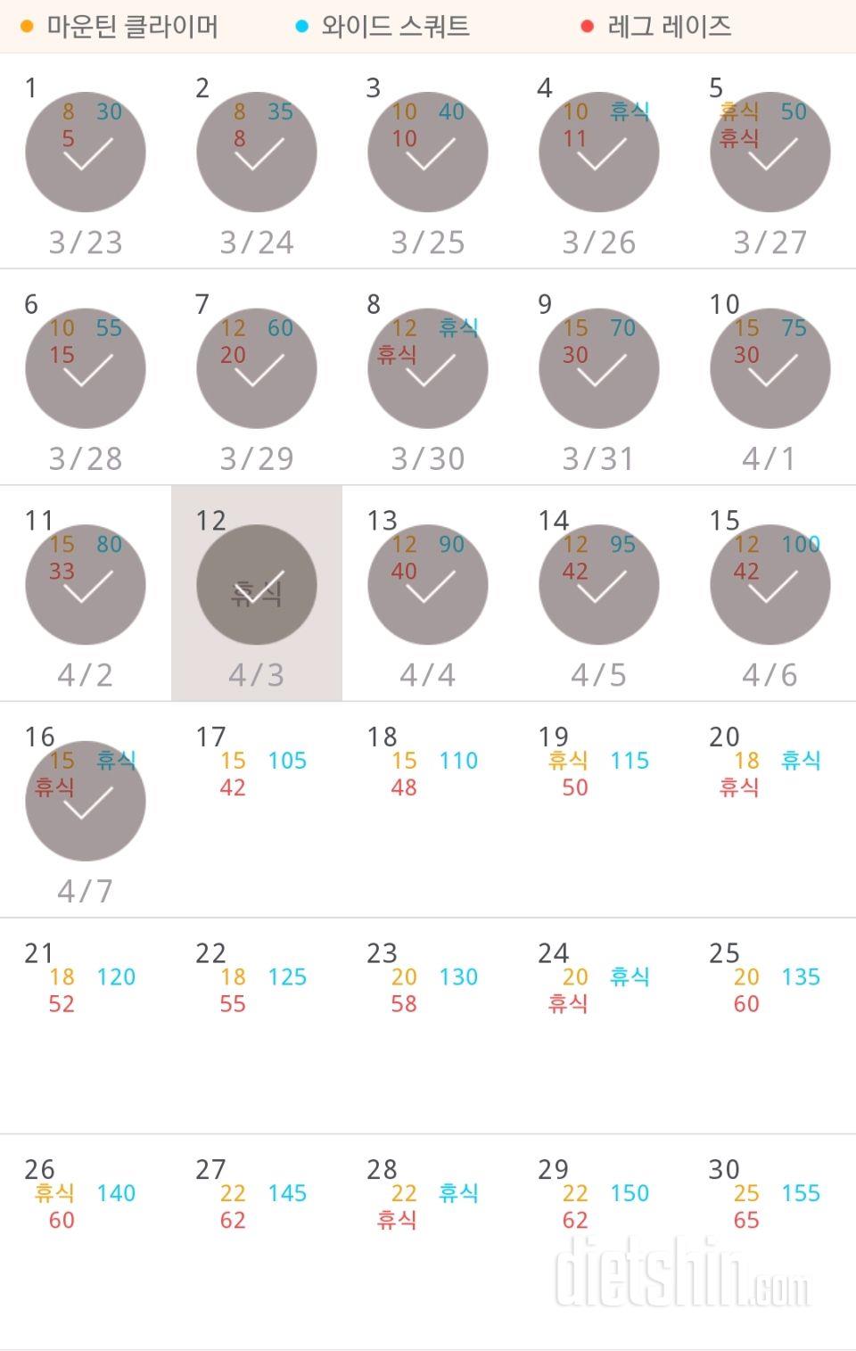 30일 체지방 줄이기 76일차 성공!