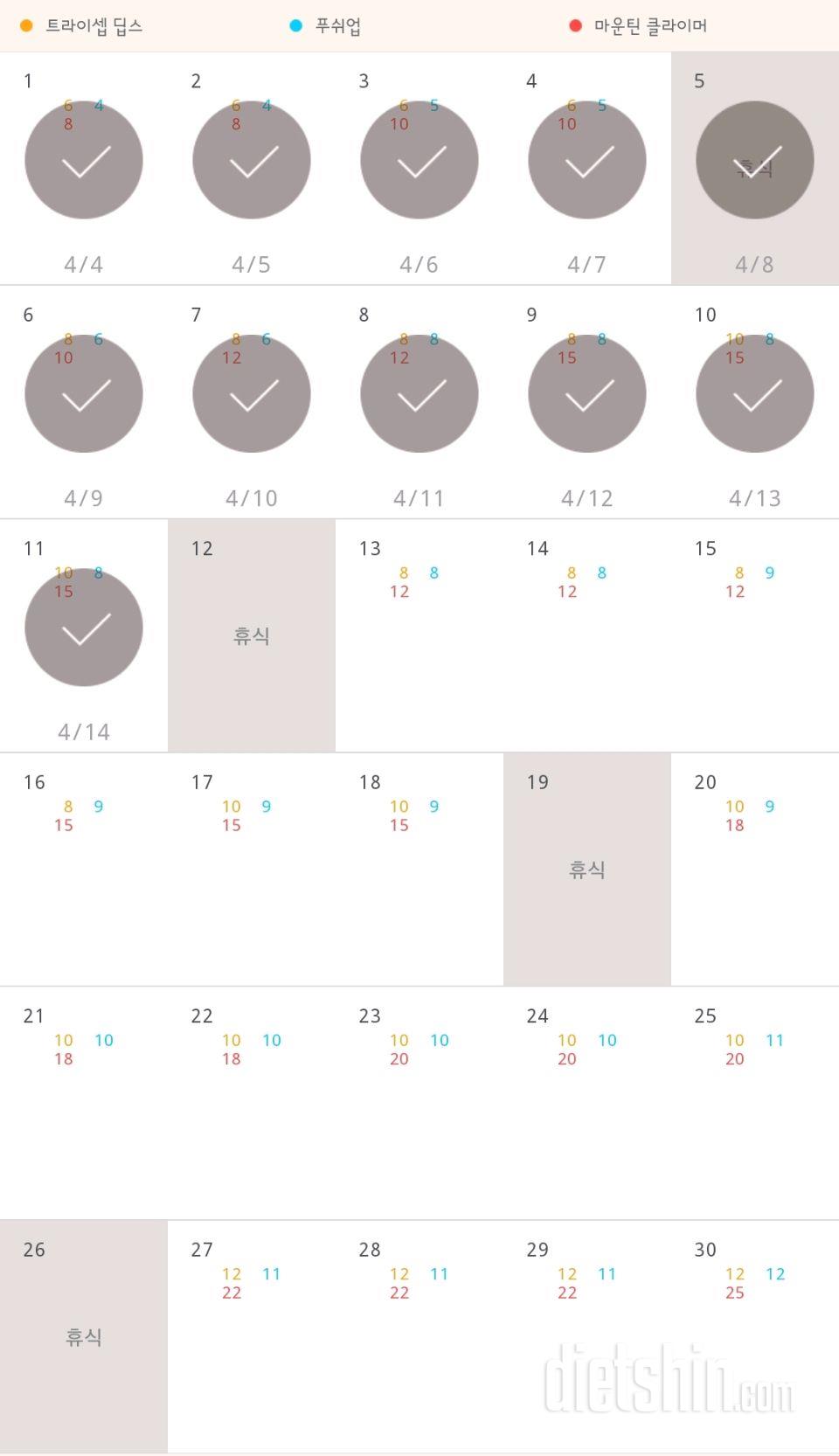 30일 슬림한 팔 11일차 성공!