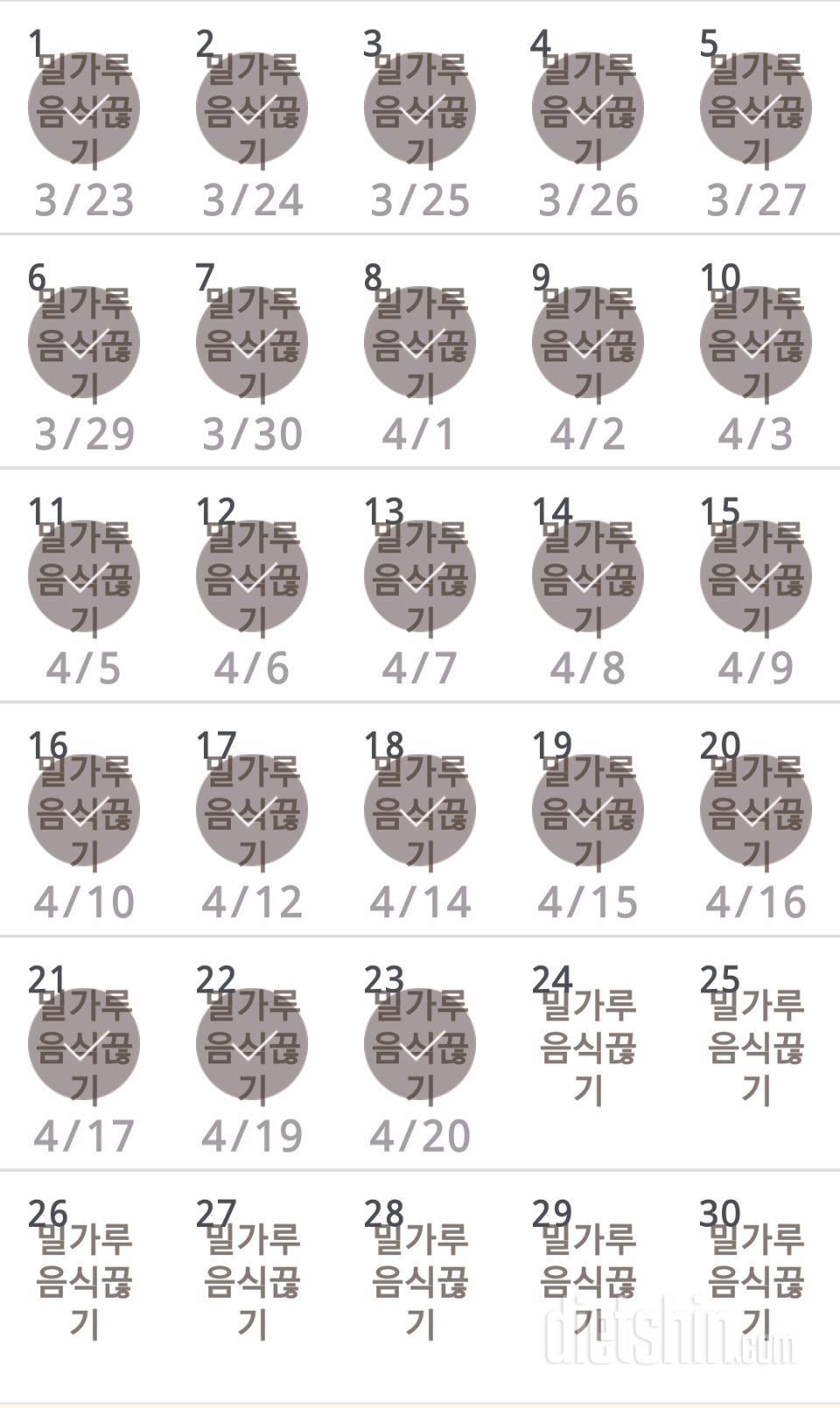 30일 밀가루 끊기 53일차 성공!