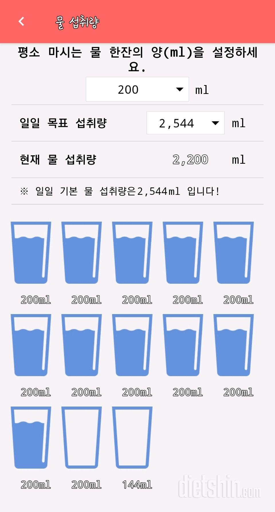 30일 하루 2L 물마시기 6일차 성공!