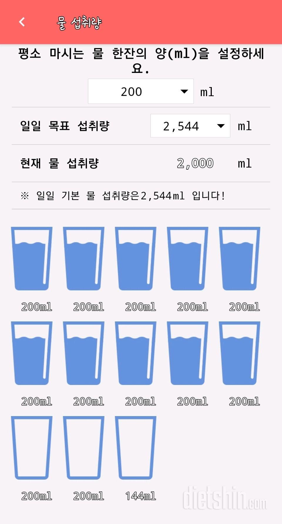 30일 하루 2L 물마시기 7일차 성공!