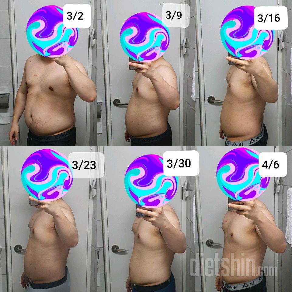 3/2~4/6 기록. 현재 진행형 94kg->86kg