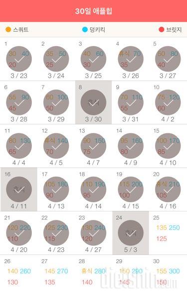 30일 애플힙 24일차 성공!