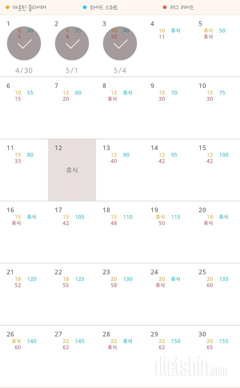 30일 체지방 줄이기 63일차 성공!