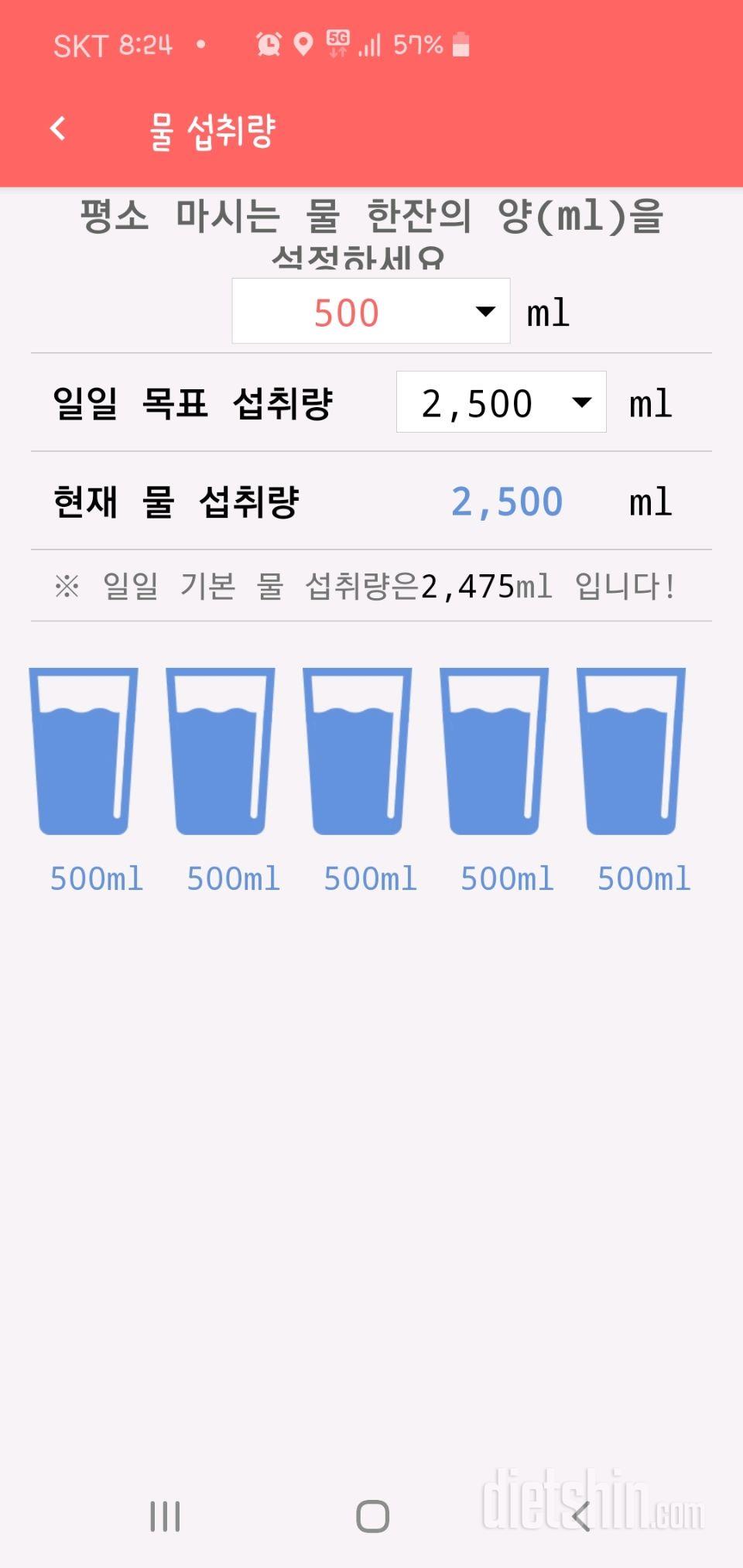 30일 하루 2L 물마시기 13일차 성공!