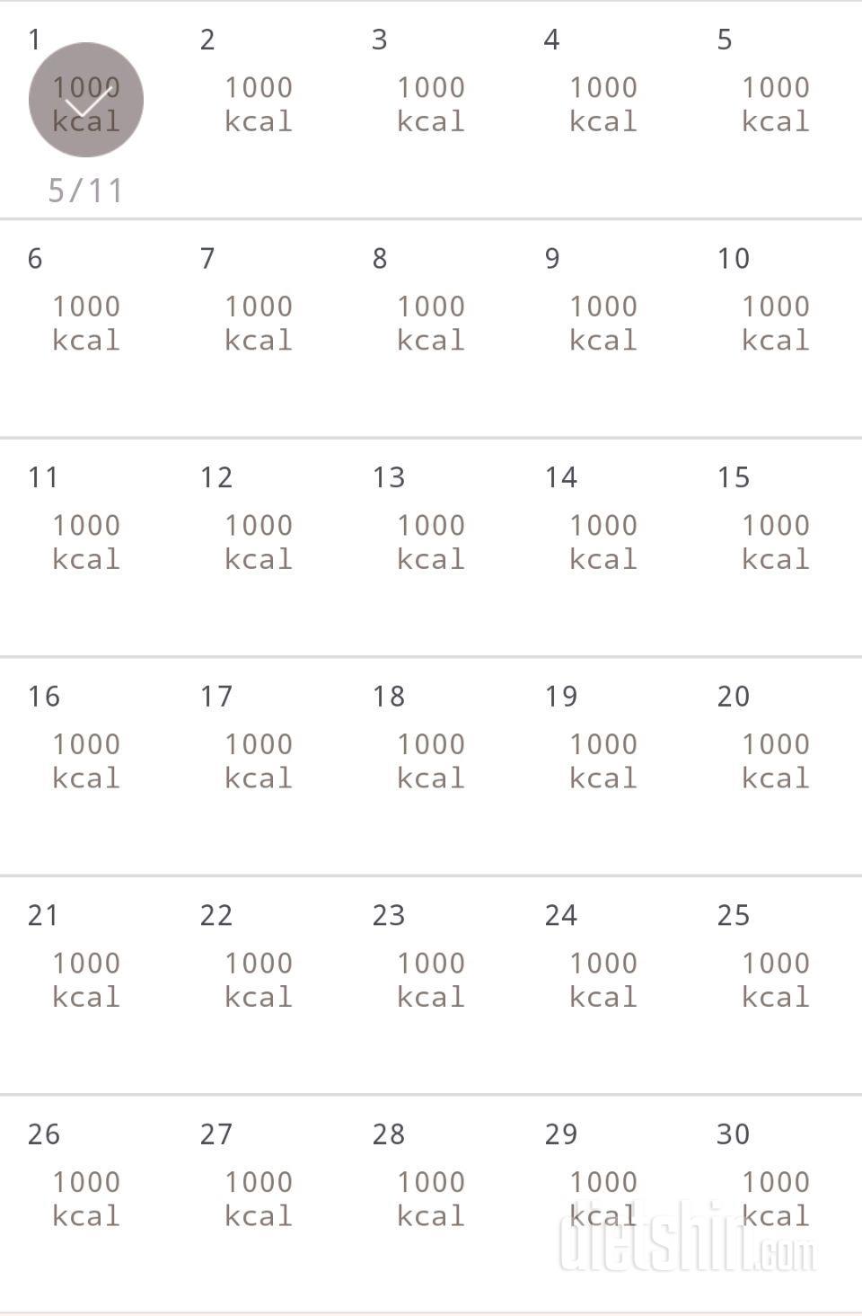 30일 1,000kcal 식단 121일차 성공!