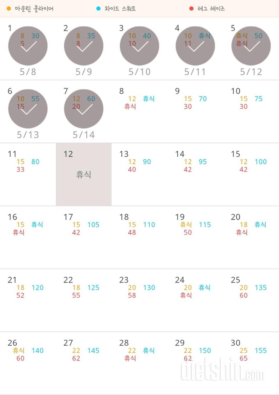 30일 체지방 줄이기 7일차 성공!