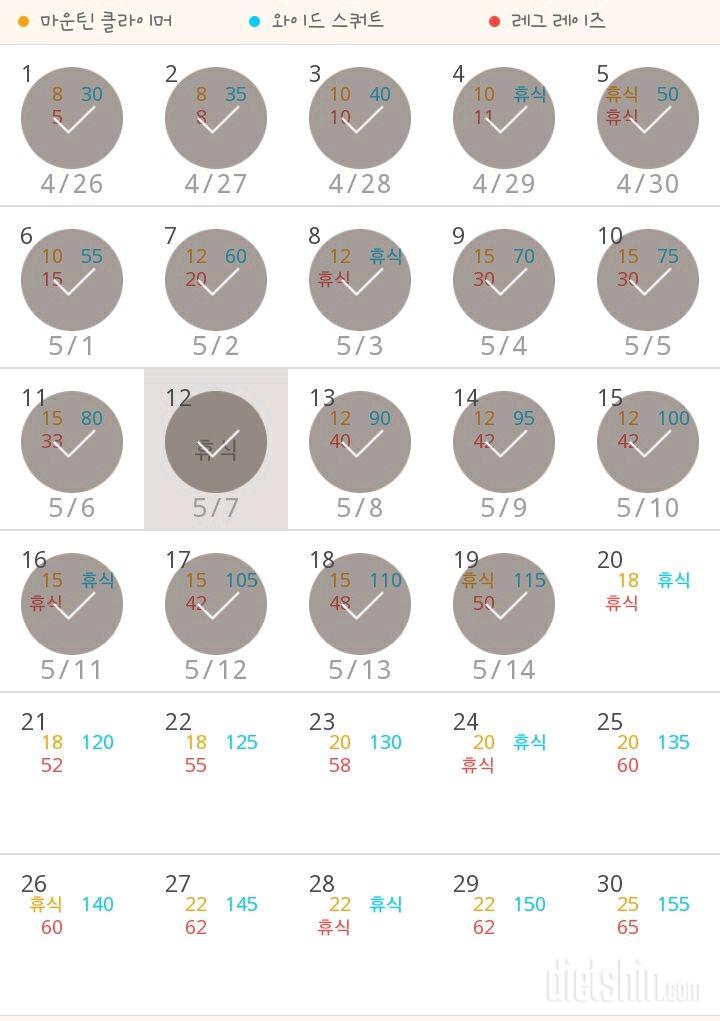 30일 체지방 줄이기 19일차 성공!