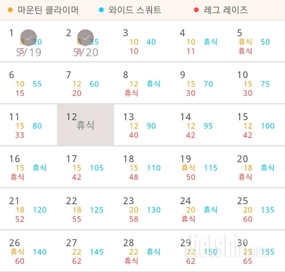 30일 체지방 줄이기 2일차 성공!