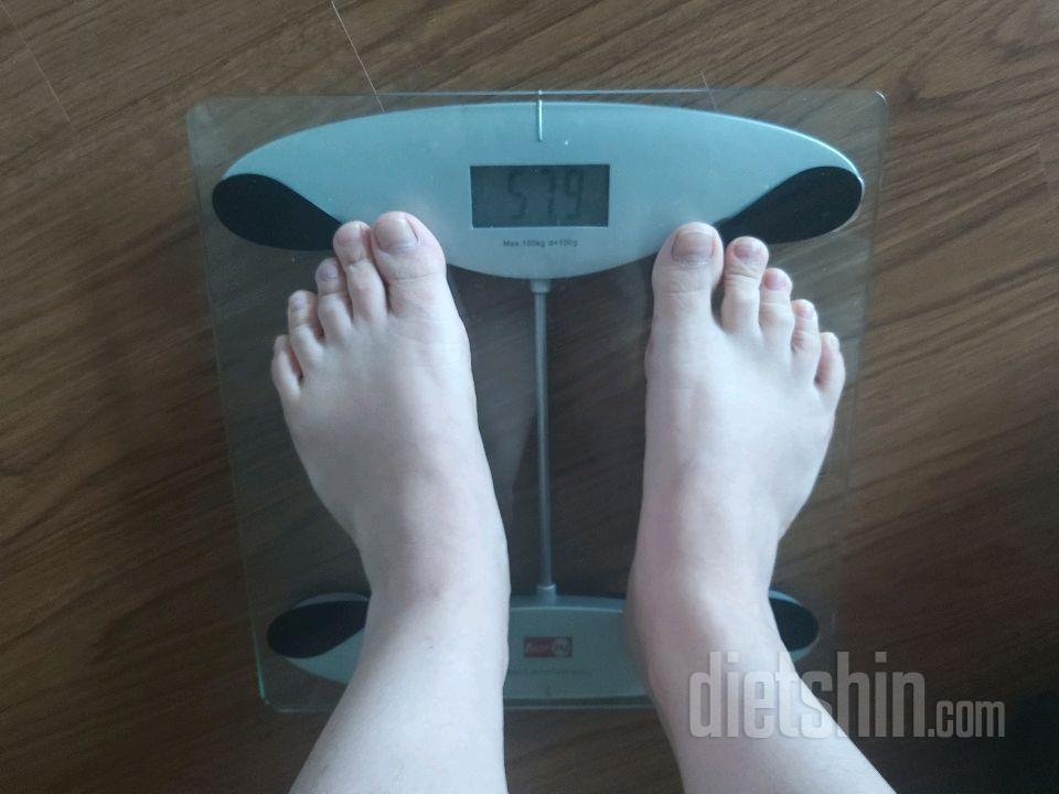 17일차 5/22 57.9kg