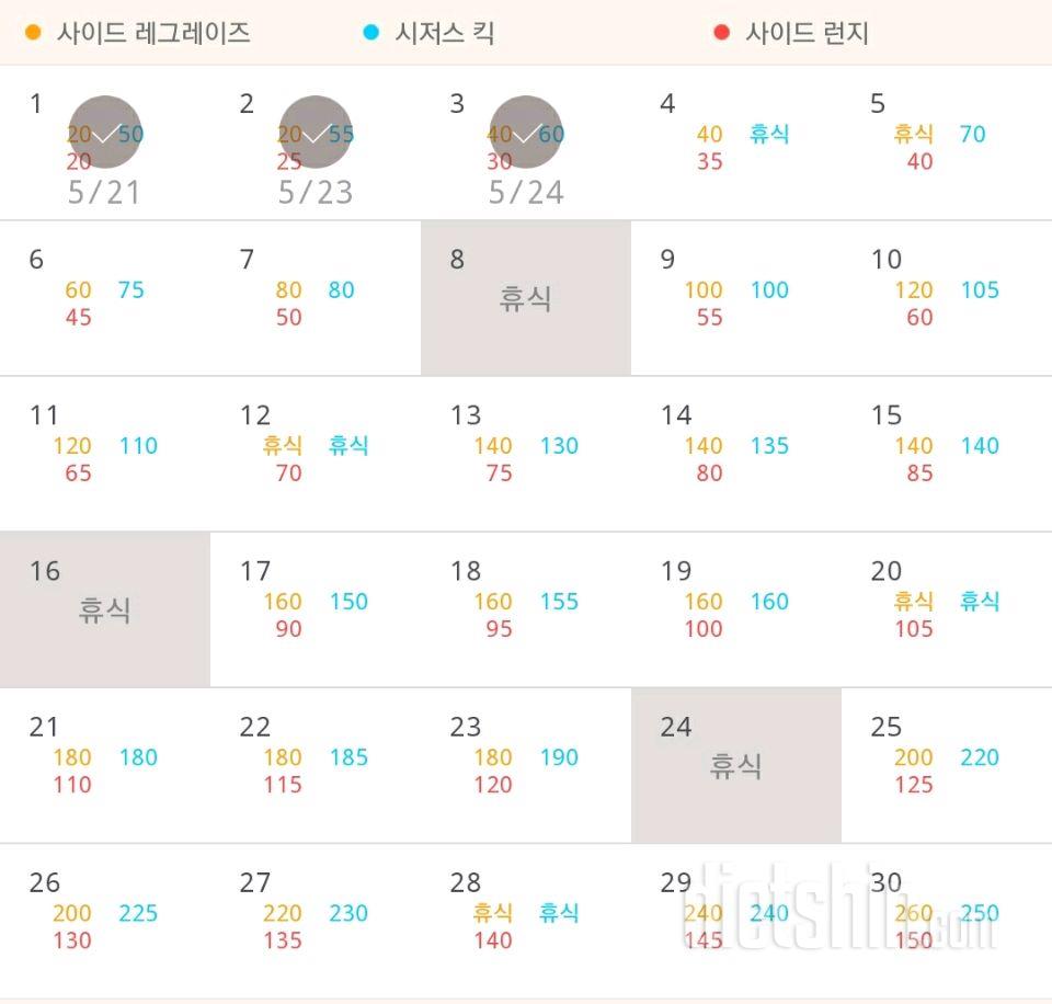 30일 탄탄한 허벅지 33일차 성공!