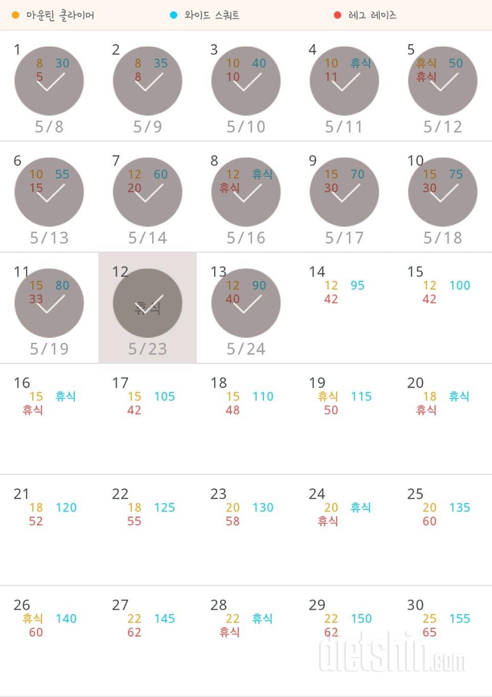 30일 체지방 줄이기 13일차 성공!