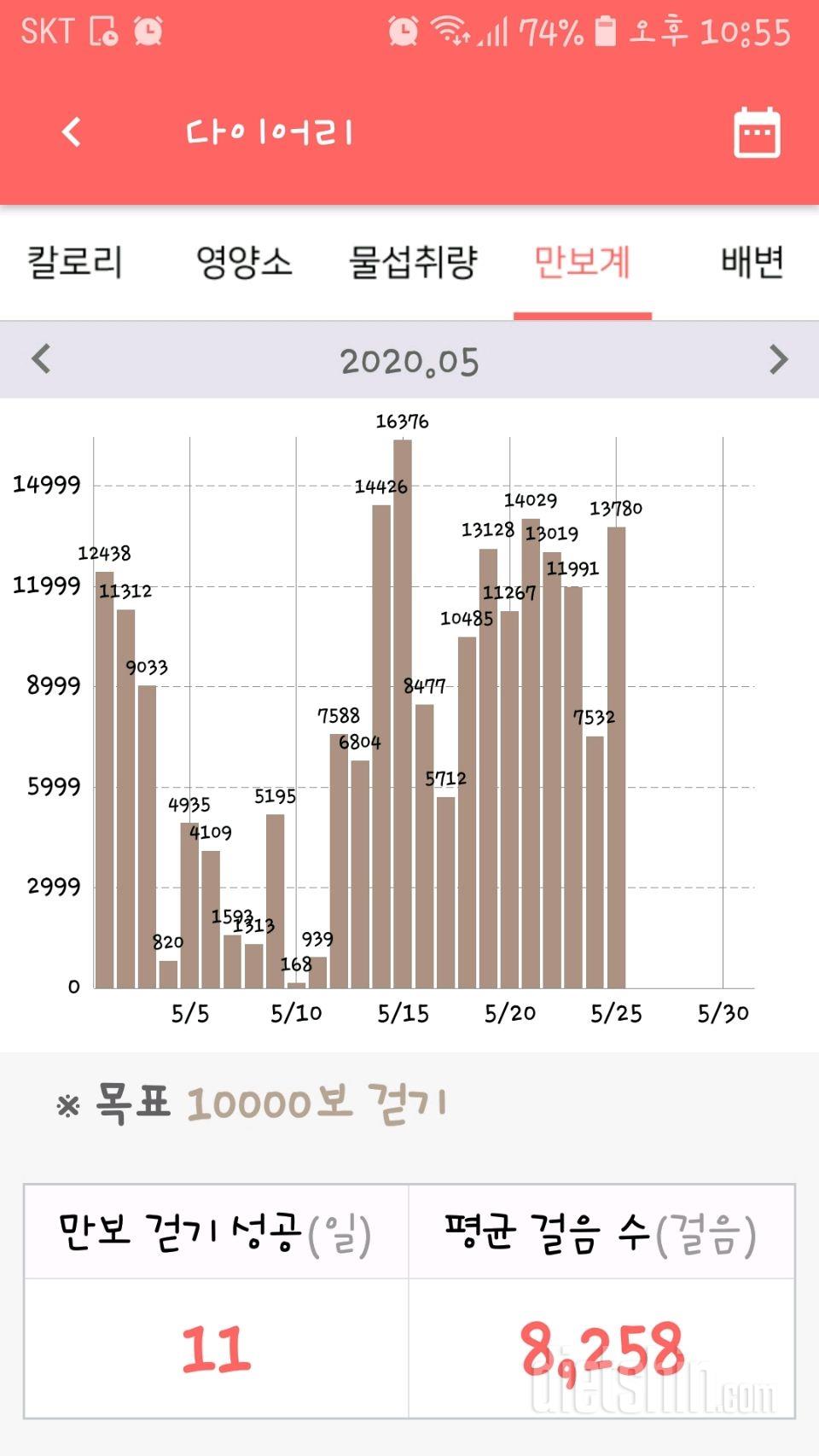 30일 만보 걷기 6일차 성공!