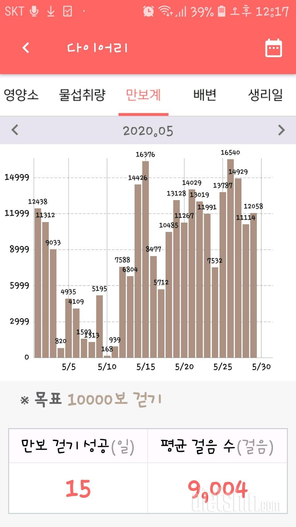 30일 만보 걷기 9일차 성공!