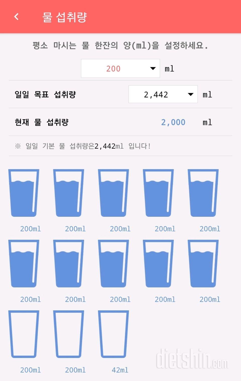 30일 하루 2L 물마시기 18일차 성공!