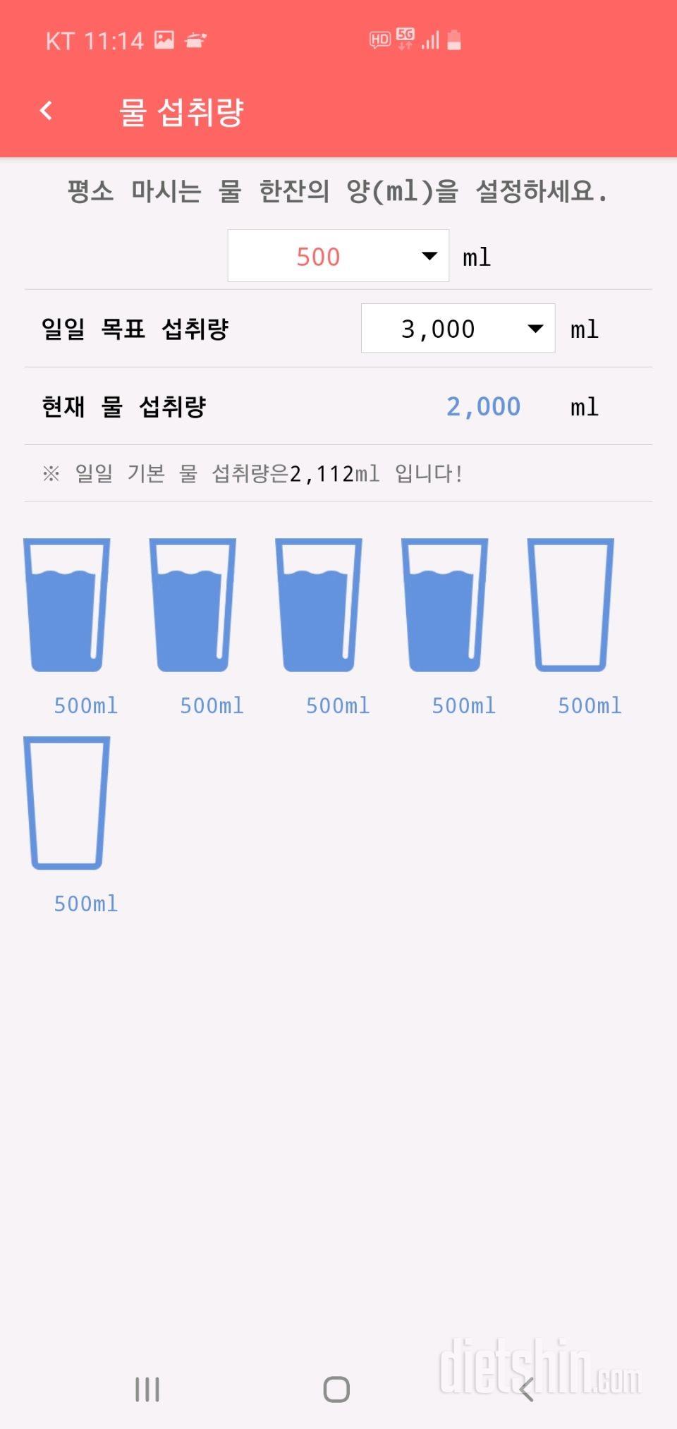 30일 하루 2L 물마시기 31일차 성공!