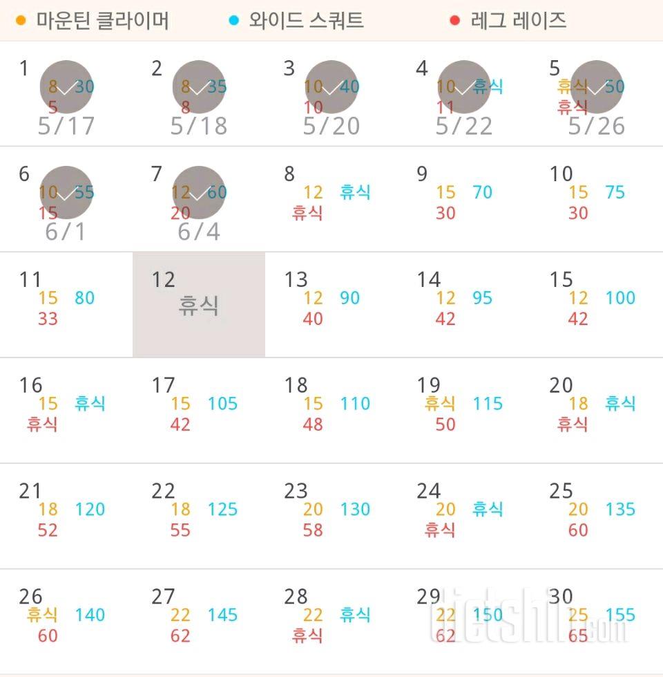 30일 체지방 줄이기 7일차 성공!