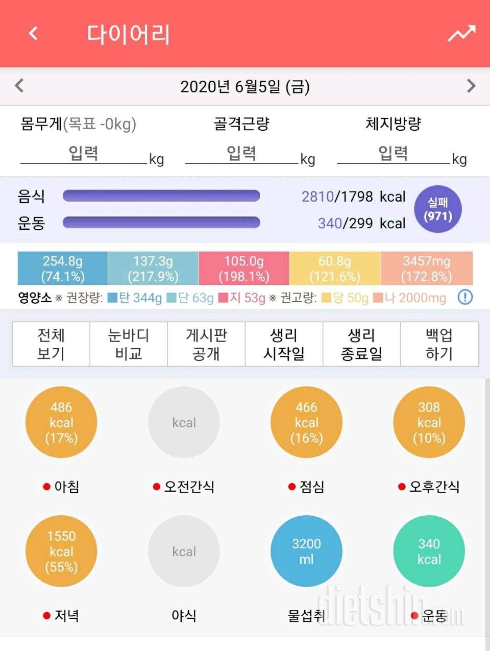 6/5(금)불금 하루식단.