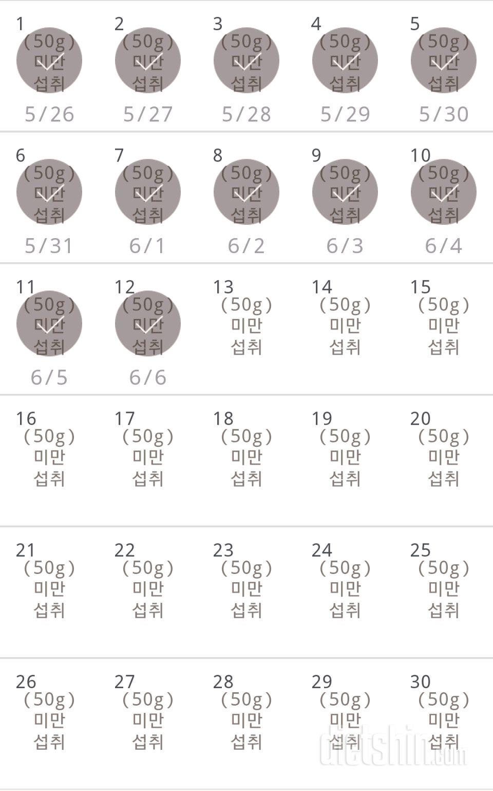 30일 당줄이기 12일차 성공!