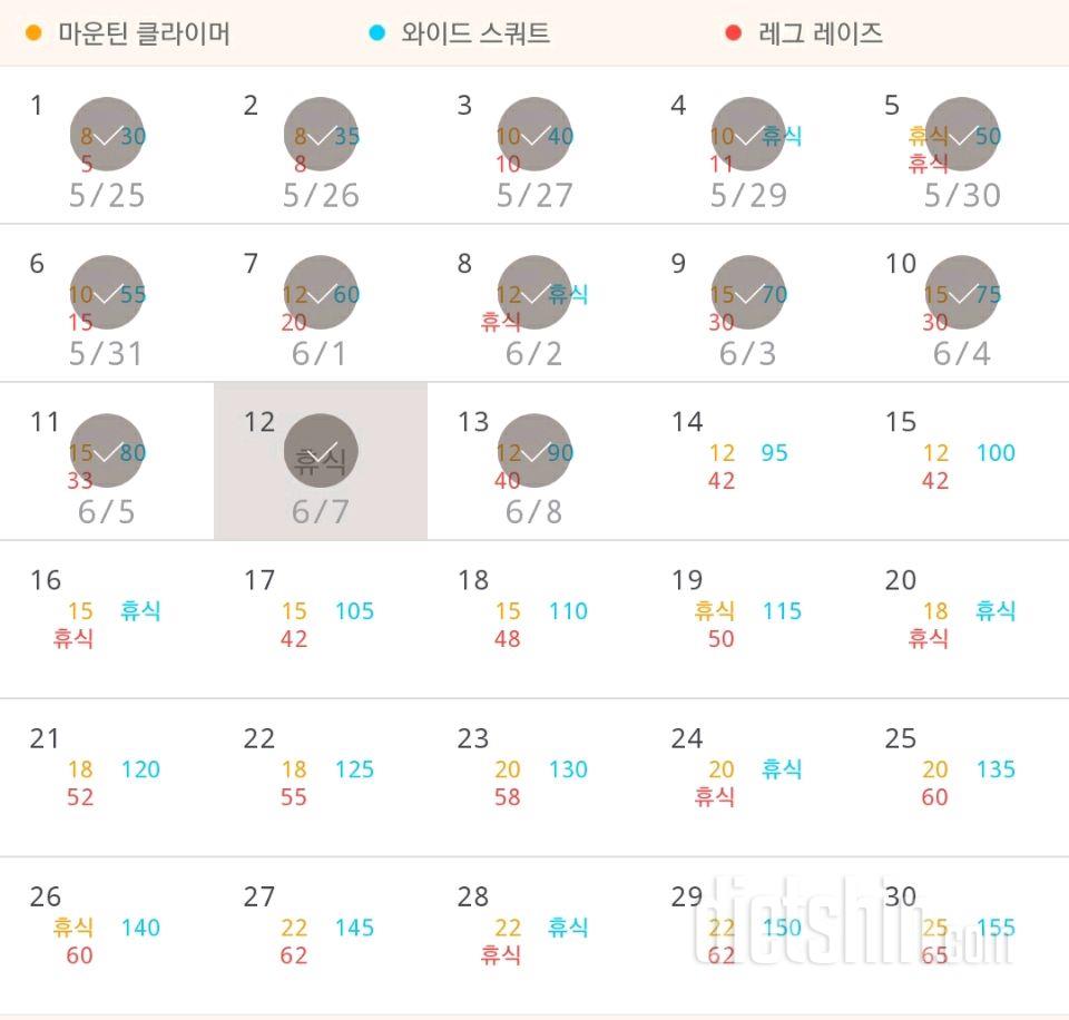 30일 체지방 줄이기 43일차 성공!