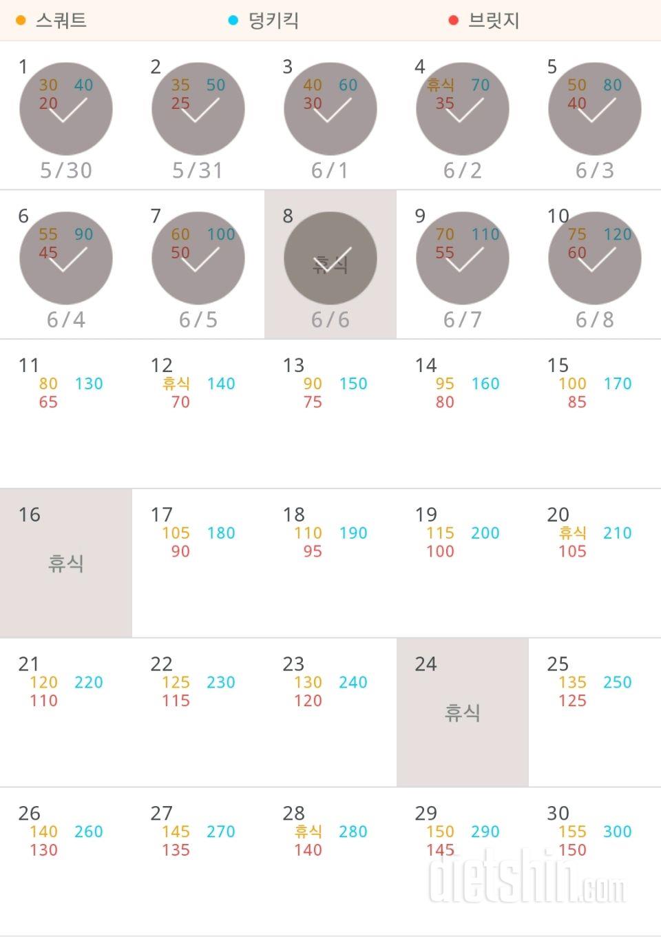 30일 애플힙 10일차 성공!