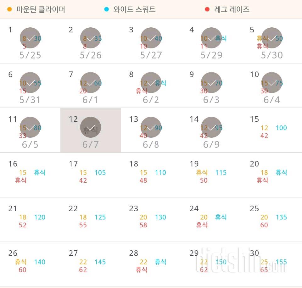 30일 체지방 줄이기 44일차 성공!