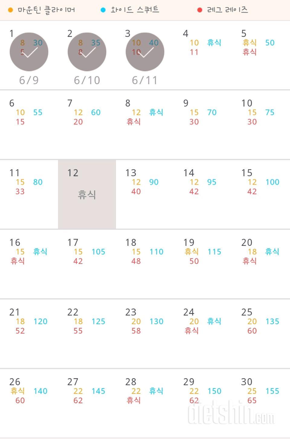 30일 체지방 줄이기 3일차 성공!