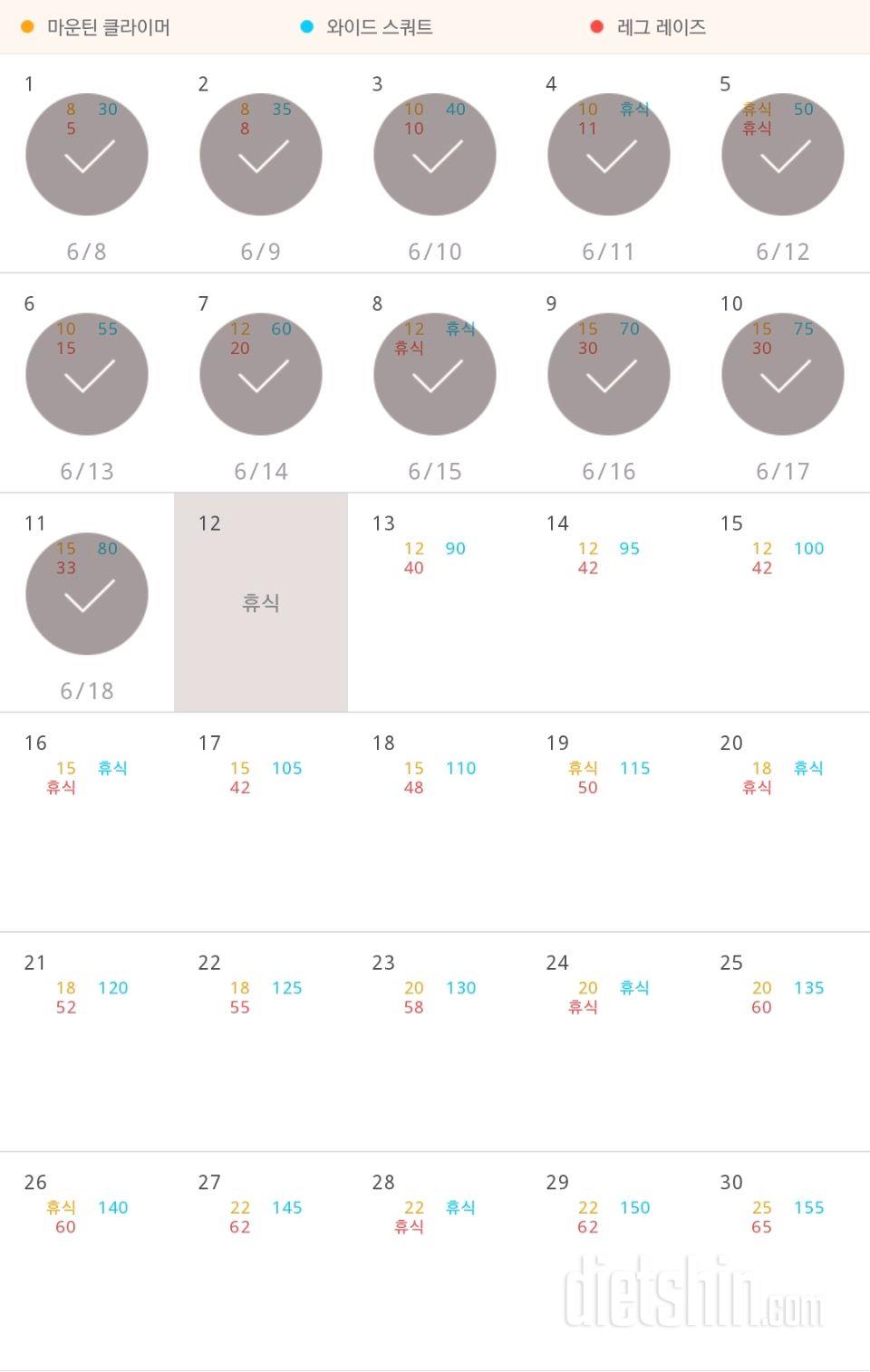 30일 체지방 줄이기 11일차 성공!