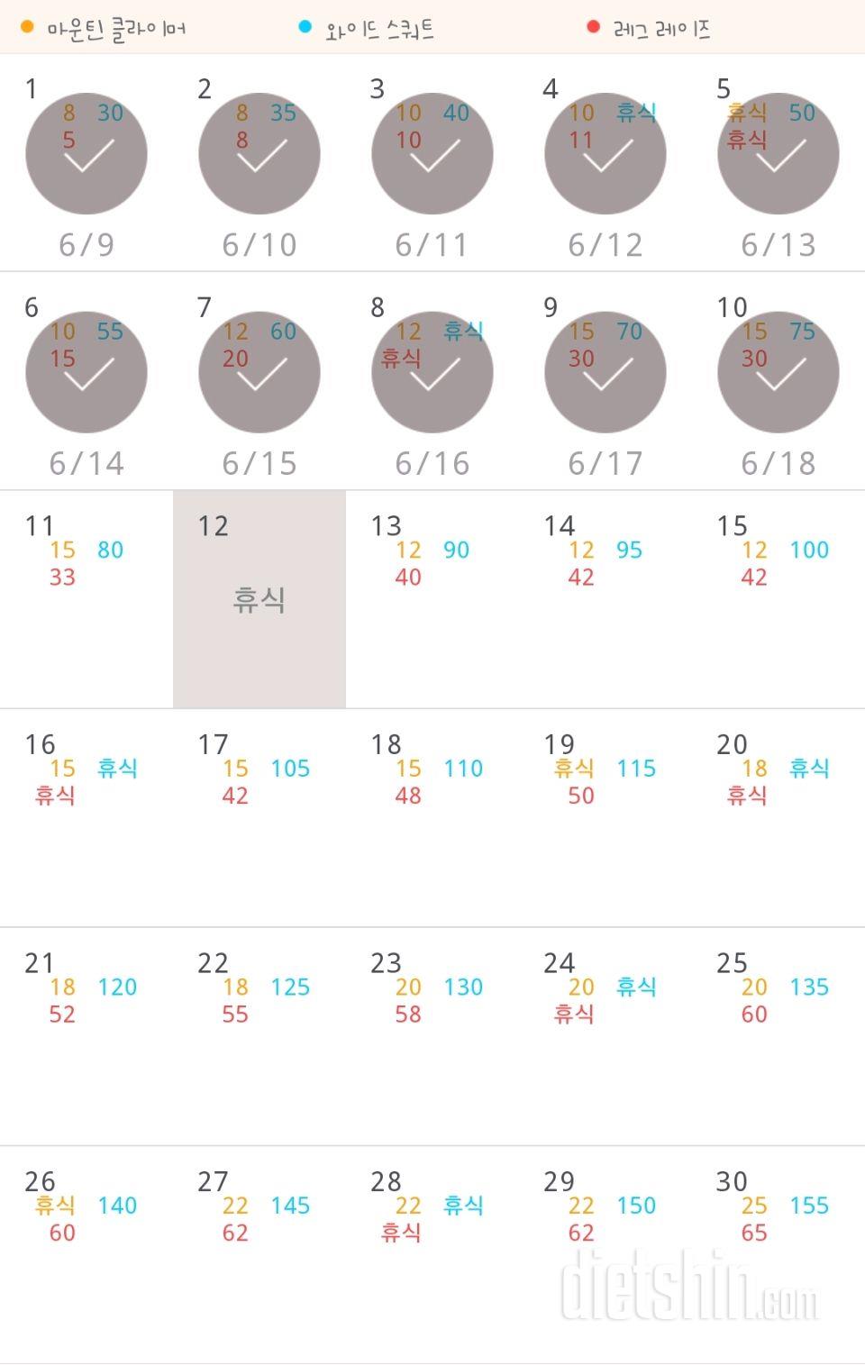 30일 체지방 줄이기 70일차 성공!