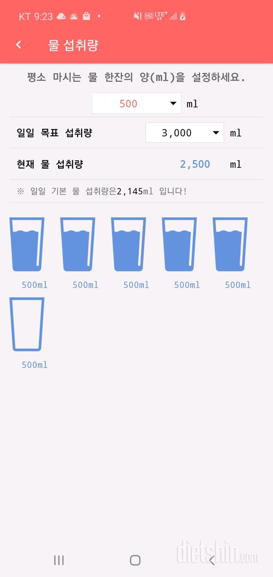 30일 하루 2L 물마시기 32일차 성공!