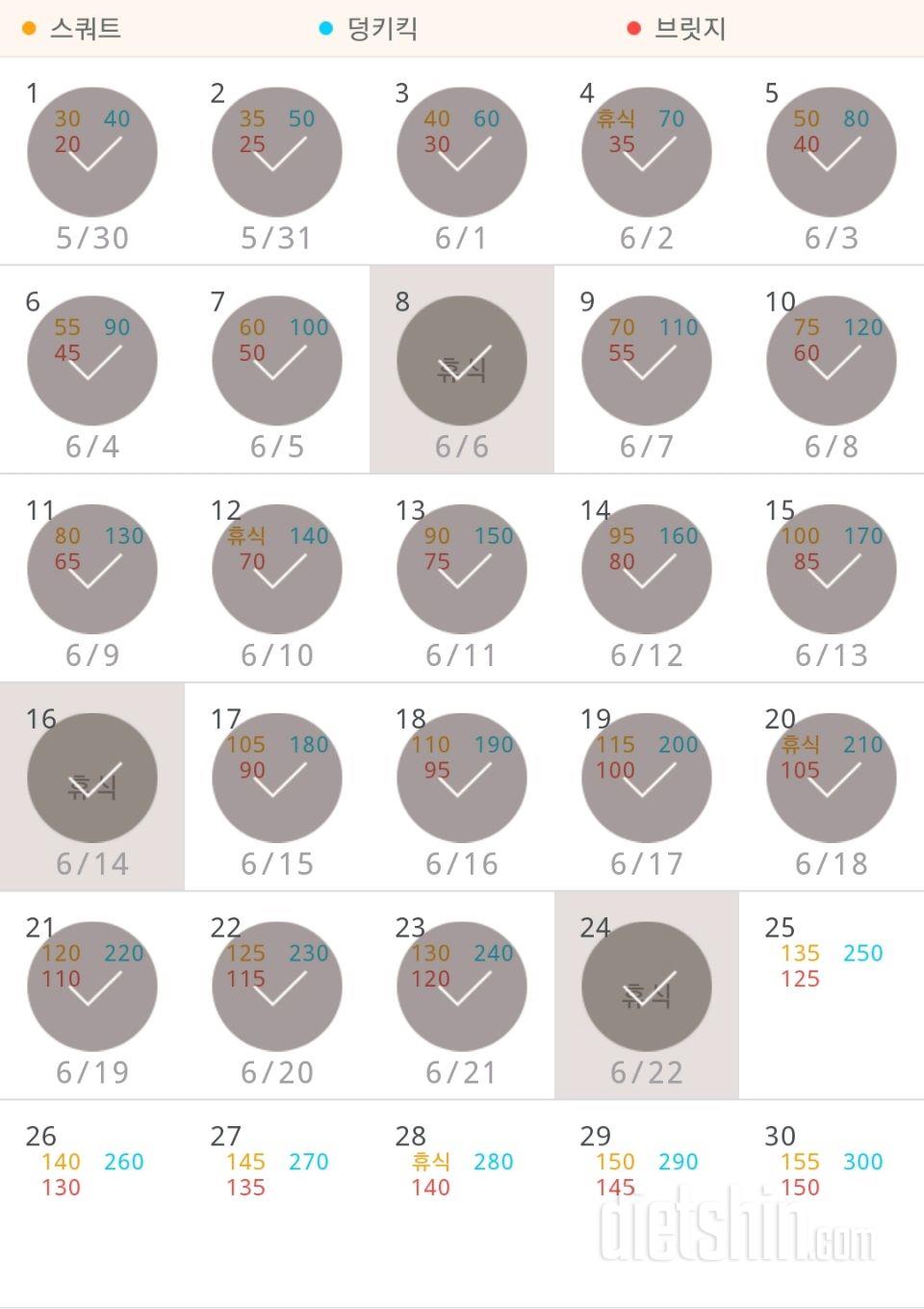 30일 애플힙 24일차 성공!