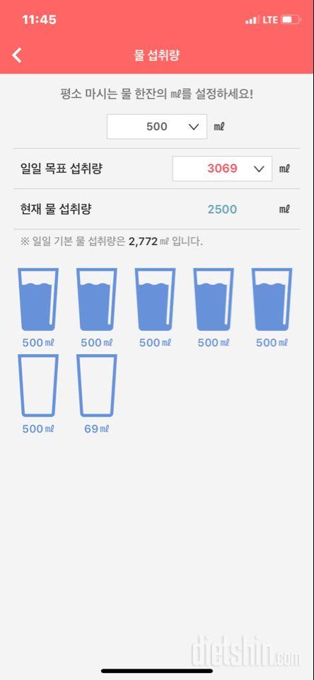 30일 하루 2L 물마시기 41일차 성공!