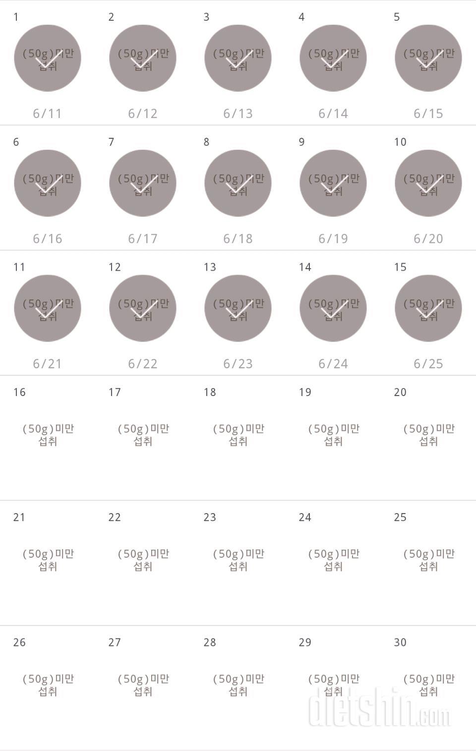 30일 당줄이기 15일차 성공!