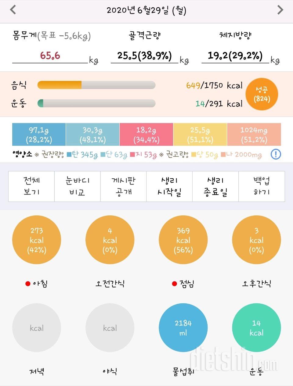 30일 하루 2L 물마시기 19일차 성공!