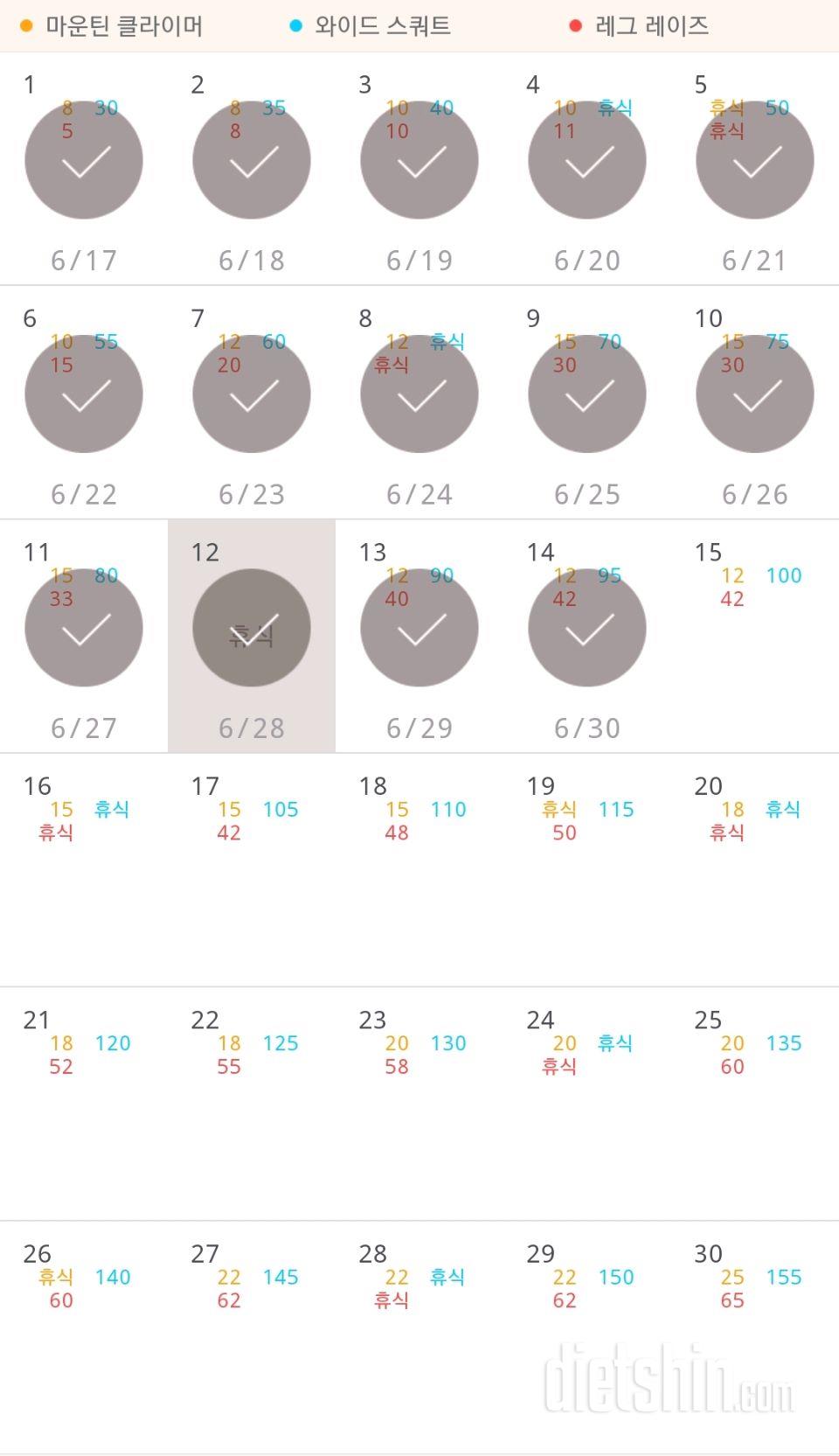 30일 체지방 줄이기 14일차 성공!