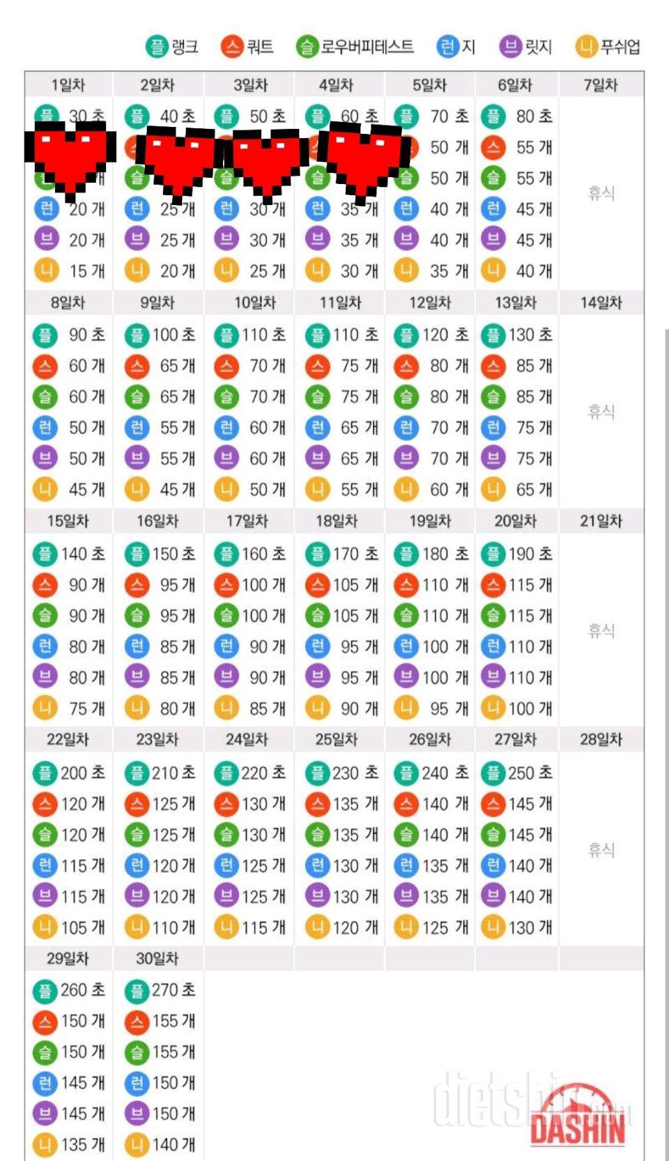 [도전 다신16기 4일차]운동미션