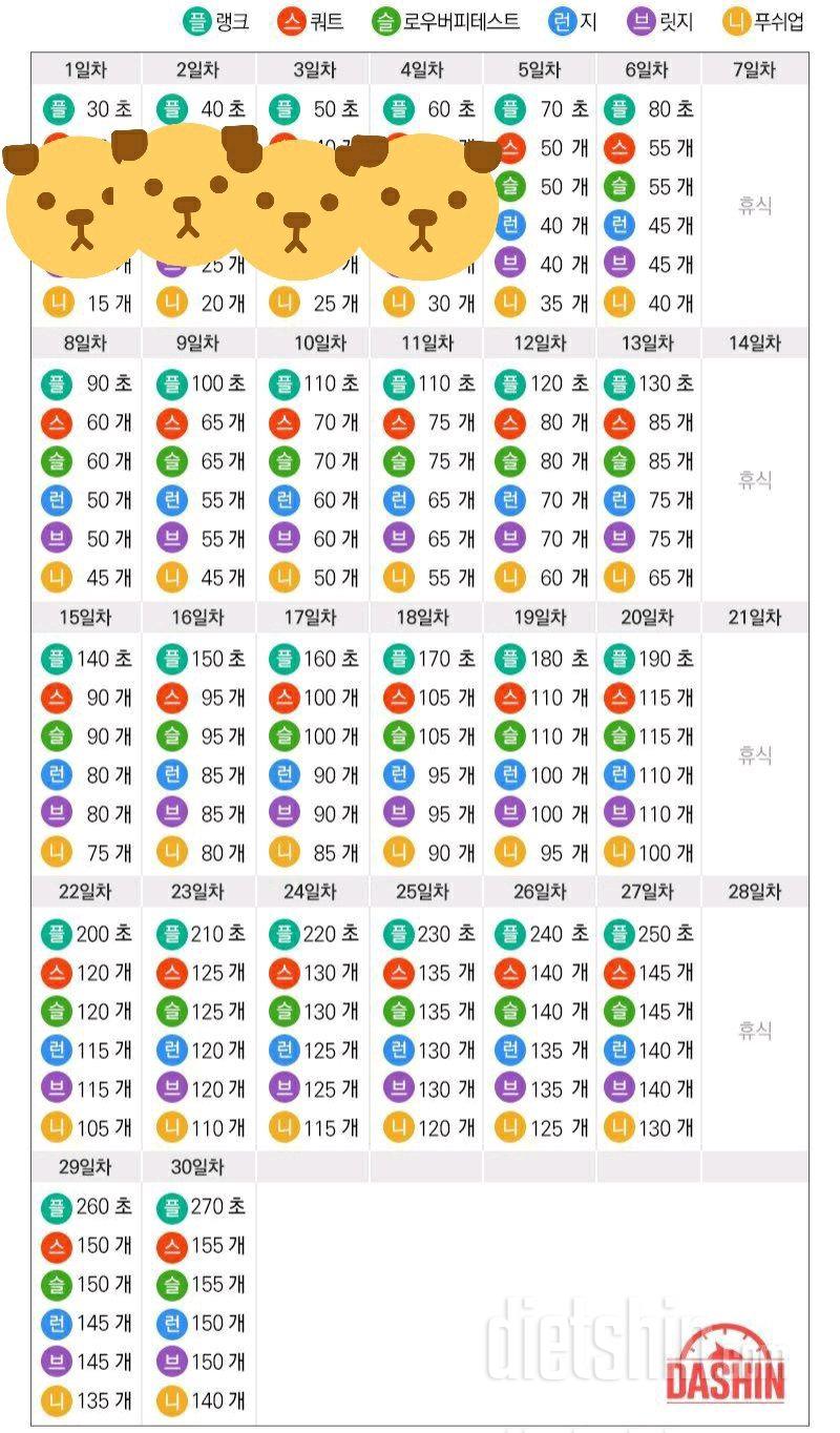 [다신 16기 운동 미션] 4일차