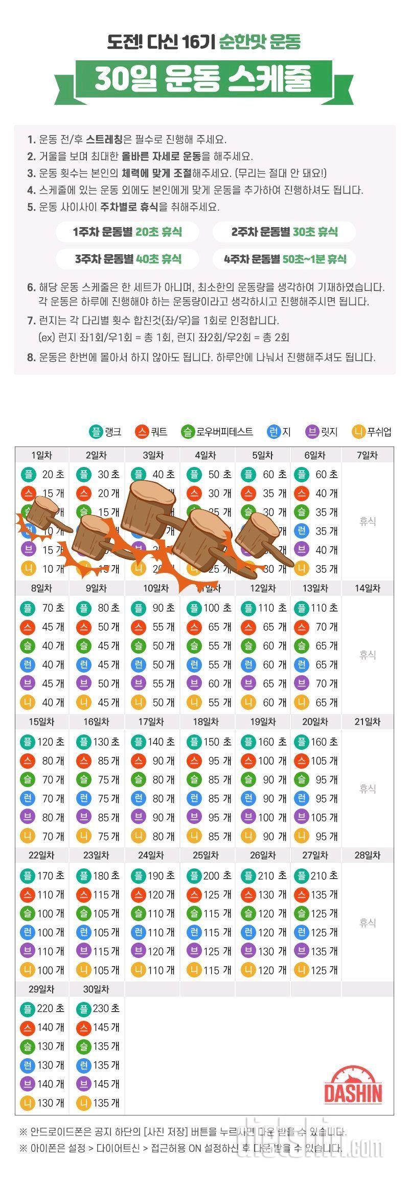 도전 다신16기 5일차운동미션