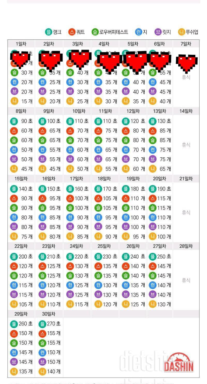 도전 다신16기 7일차 운동미션