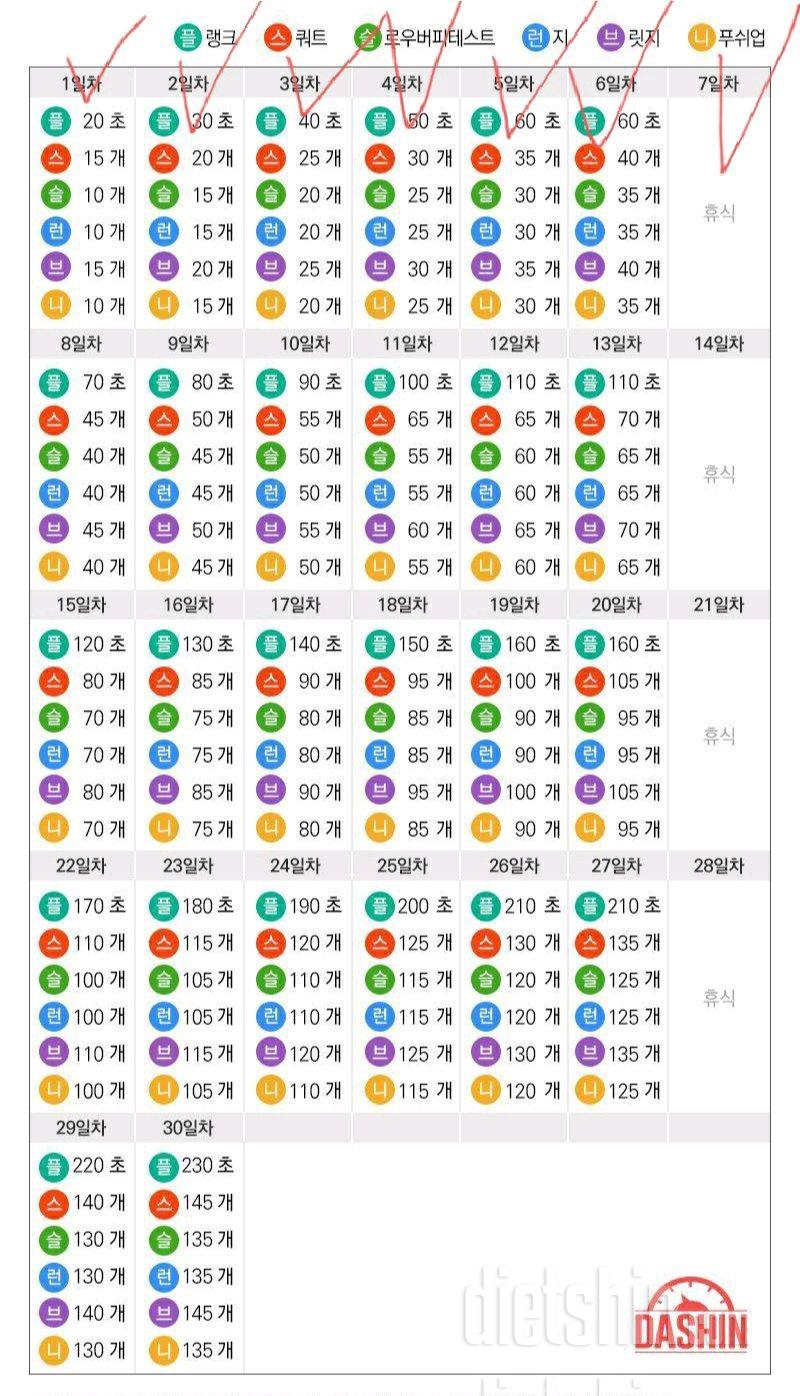 도전 다신16기 7일차 운동미션