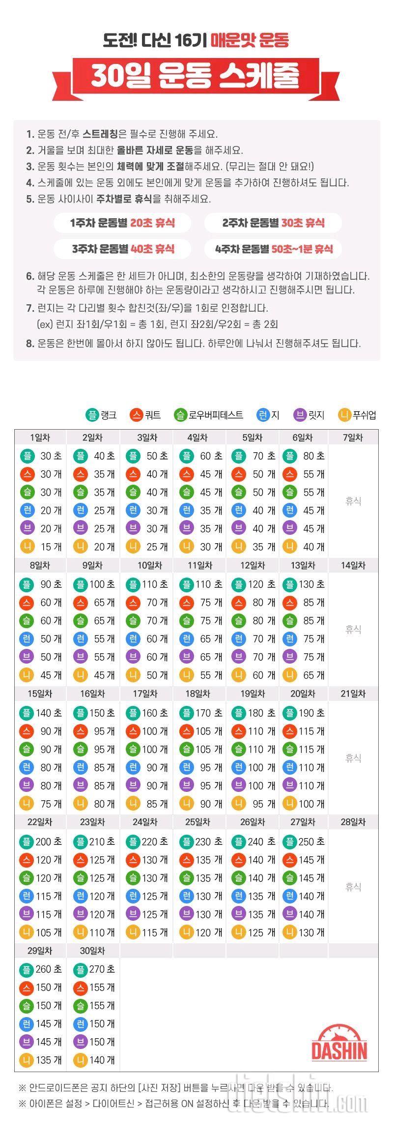 도전다신16기 7일차 운동미션