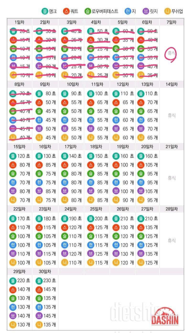 [도전 다신 16기 8일차] 운동미션