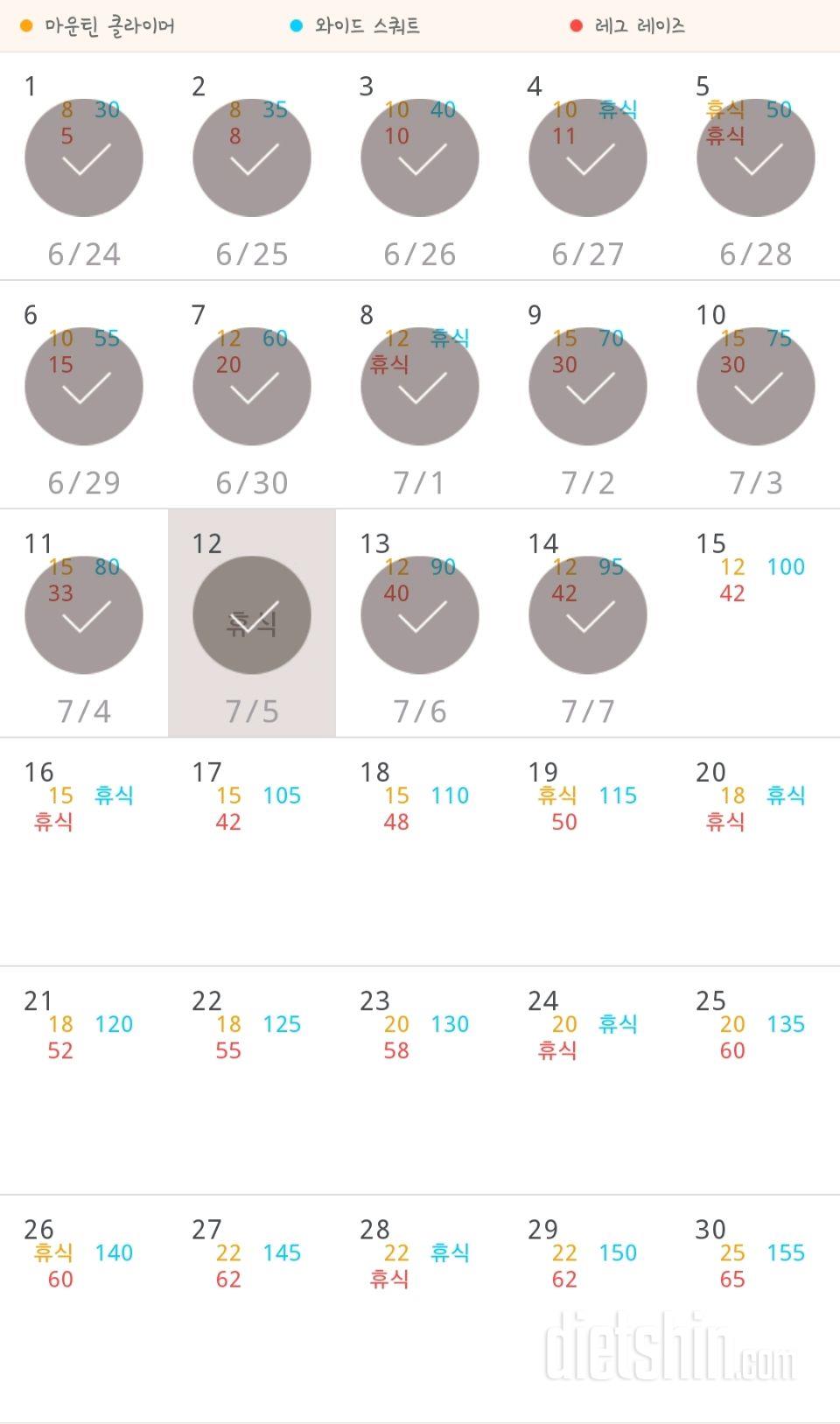 30일 체지방 줄이기 14일차 성공!